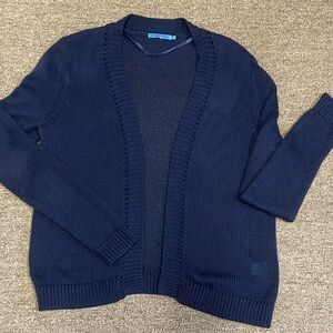 J. McLaughlin Deep Blue Open-Front Cardigan